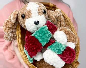 Dog Crochet Pattern - Adorable Dog Amigurumi Tutorial, Easy Animal Crochet Design, Stuffed Plushy Pet DIY,  English PDF Download