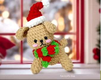 Dog Crochet Pattern - Adorable Dog Amigurumi Tutorial, Easy Animal Crochet Design, Stuffed Plushy Pet DIY,  English PDF Download