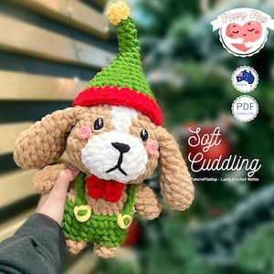CROCHET DOG PATTERN - amigurumi puppy - Eddit dog tutorial Stuffed plush diy Easy crochet dog pattern pdf Instant download Digital
