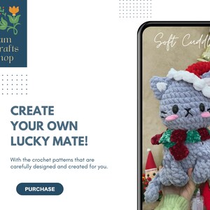 Virkat mönster för Mochi-katt: Amigurumi-kattunge, julversion (PDF-mönster) bild 7