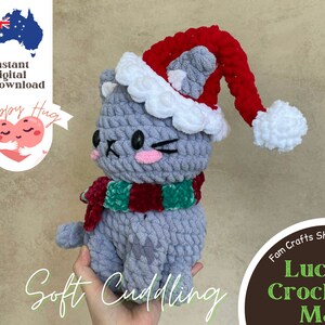 Virkat mönster för Mochi-katt: Amigurumi-kattunge, julversion (PDF-mönster) bild 2