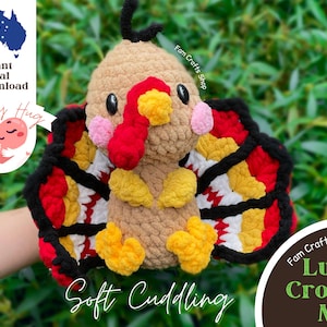 CROCHET TURKEY PATTERN - amigurumi turkey tutorial Stuffed plush animal diy Easy crochet turkey pattern pdf Instant download Digital
