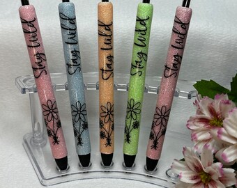 Glitter Pen, Stay Wild Pen, Refillable Pen, Inkjoy Gel Pen