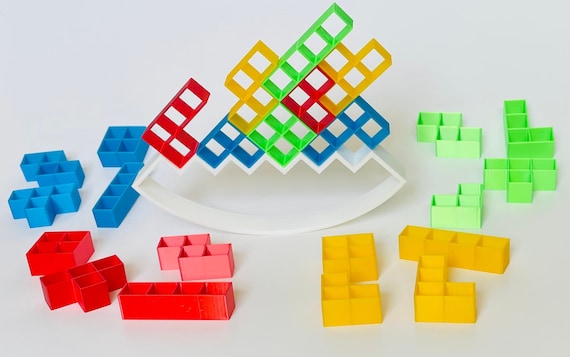 Brettspiele für Kinder und Erwachsene Tetra Tower Balance Stacking  Spielzeug Bausteine