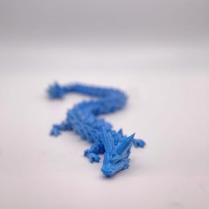 3D Printed Dragon and Egg: Shiny Blue/silver Etsy