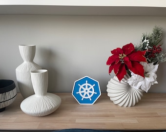 Kubernetes Wall Art - 7 inches  | Bookcase Shelf Art
