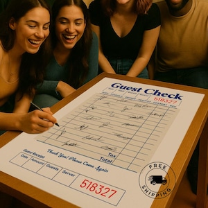 Housewarming Party Guest Book Wall Art, Blank Guest Check Printed Poster for Signing (Unframed)