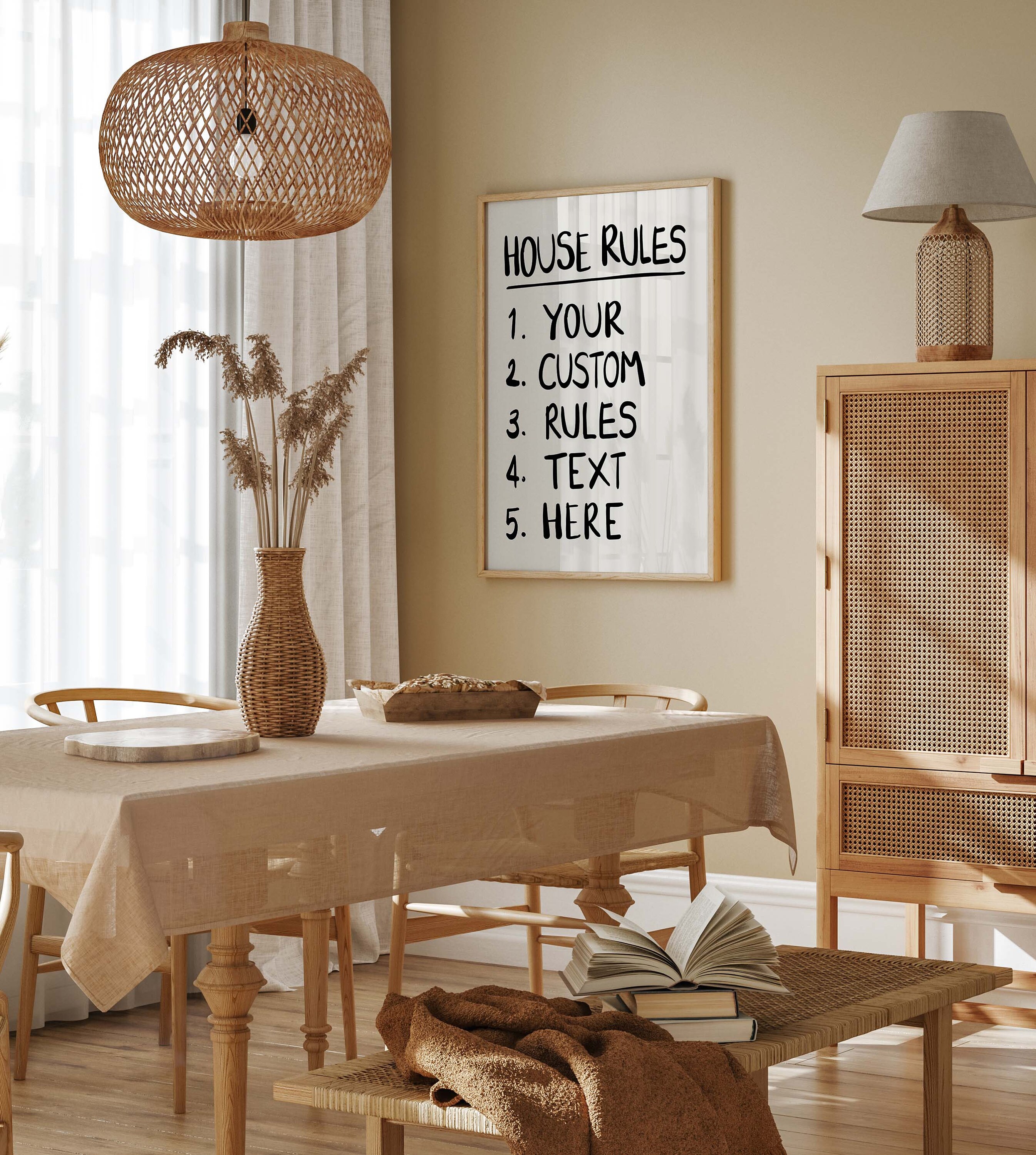 Customize House Rules Text Poster Printable House Rules - Etsy