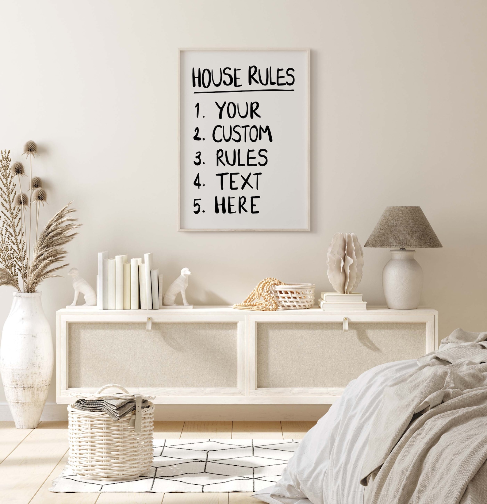 Customize House Rules Text Poster | Printable House Rules Design ...
