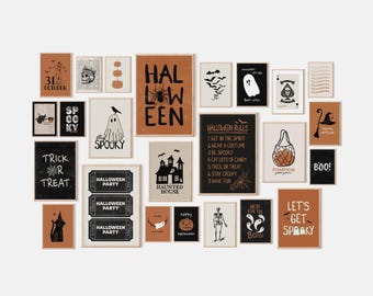 Halloween Gallery Wall Art Print Set of 20 (Digital Download)