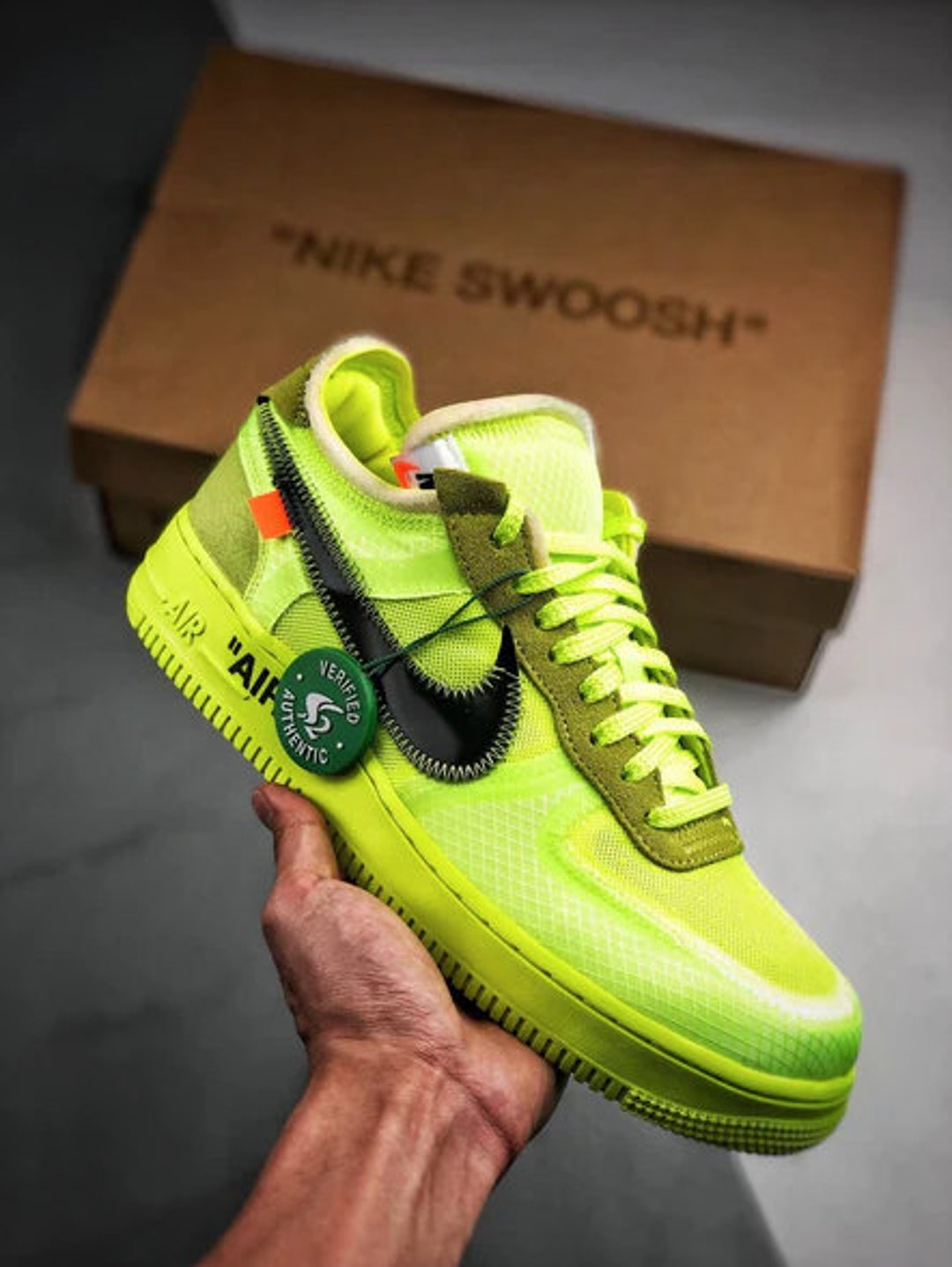 Off white Air Force 1 Volt Air Force 1 Low Real Photo Etsy