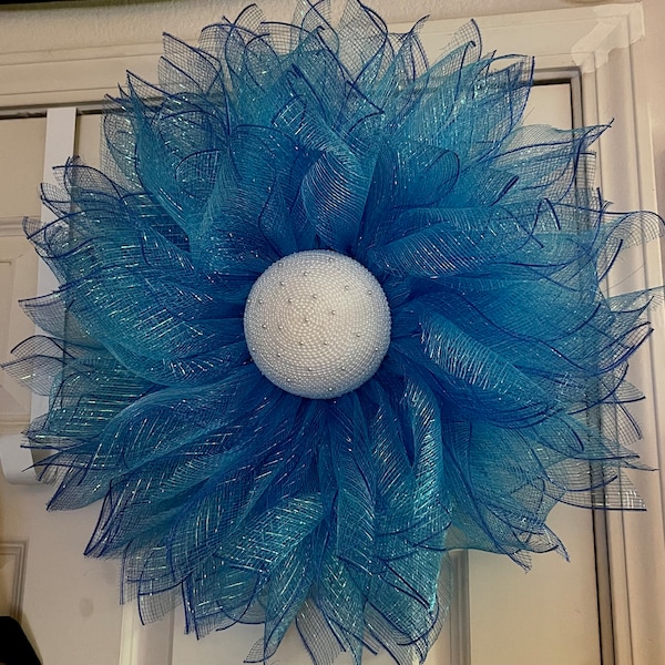 Deco Mesh Flower Etsy