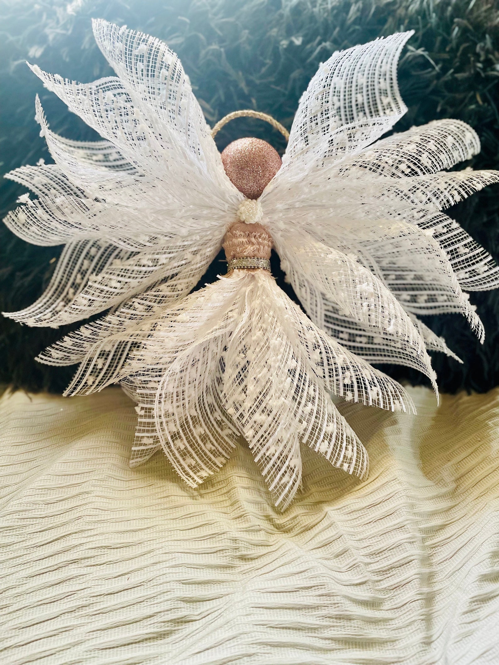 Deco Mesh Angel Ornaments large - Etsy