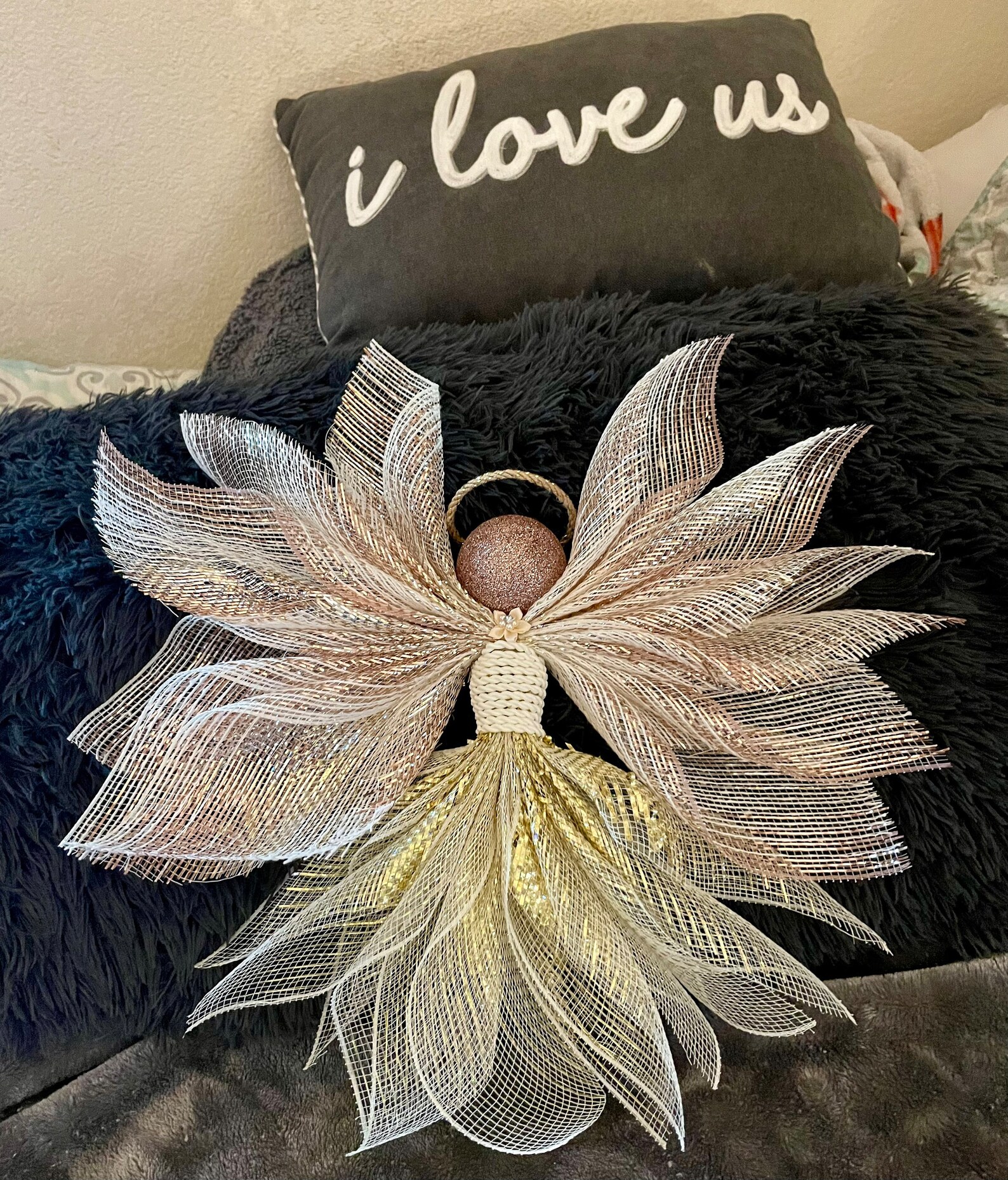 Deco Mesh Angel Ornaments large - Etsy