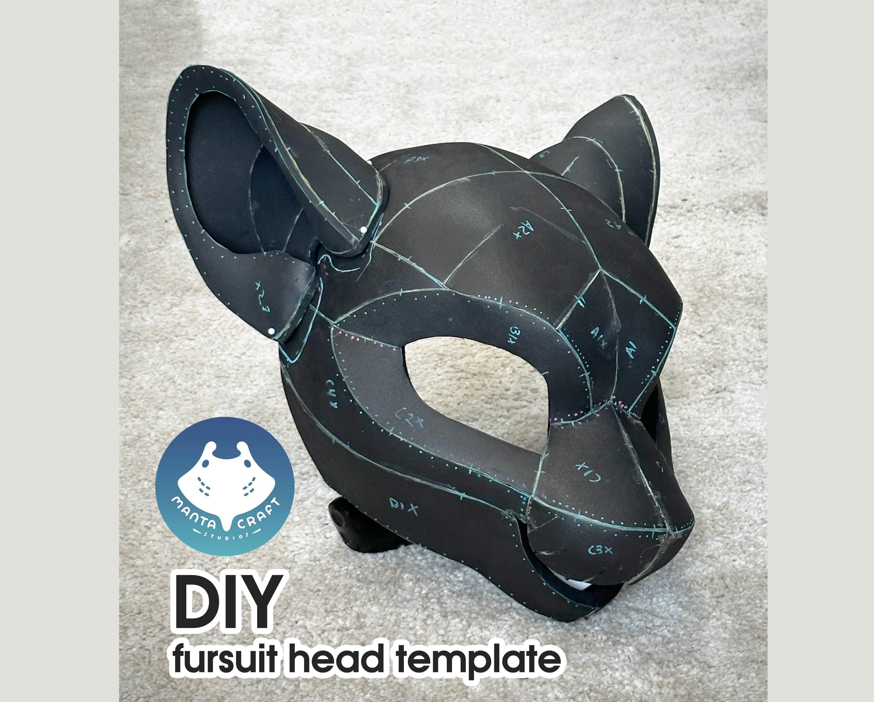 BESPORTBLE 2pcs Unpainted Furry Mask Base Cloth DIY Animal Fursuit Head