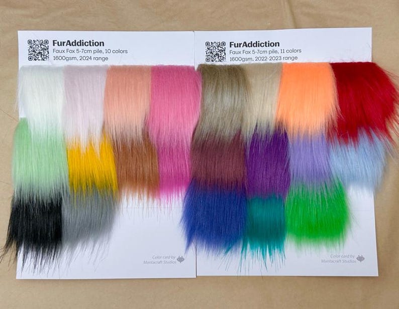 Furaddiction Faux Fur Sample Swatch Cards - Etsy