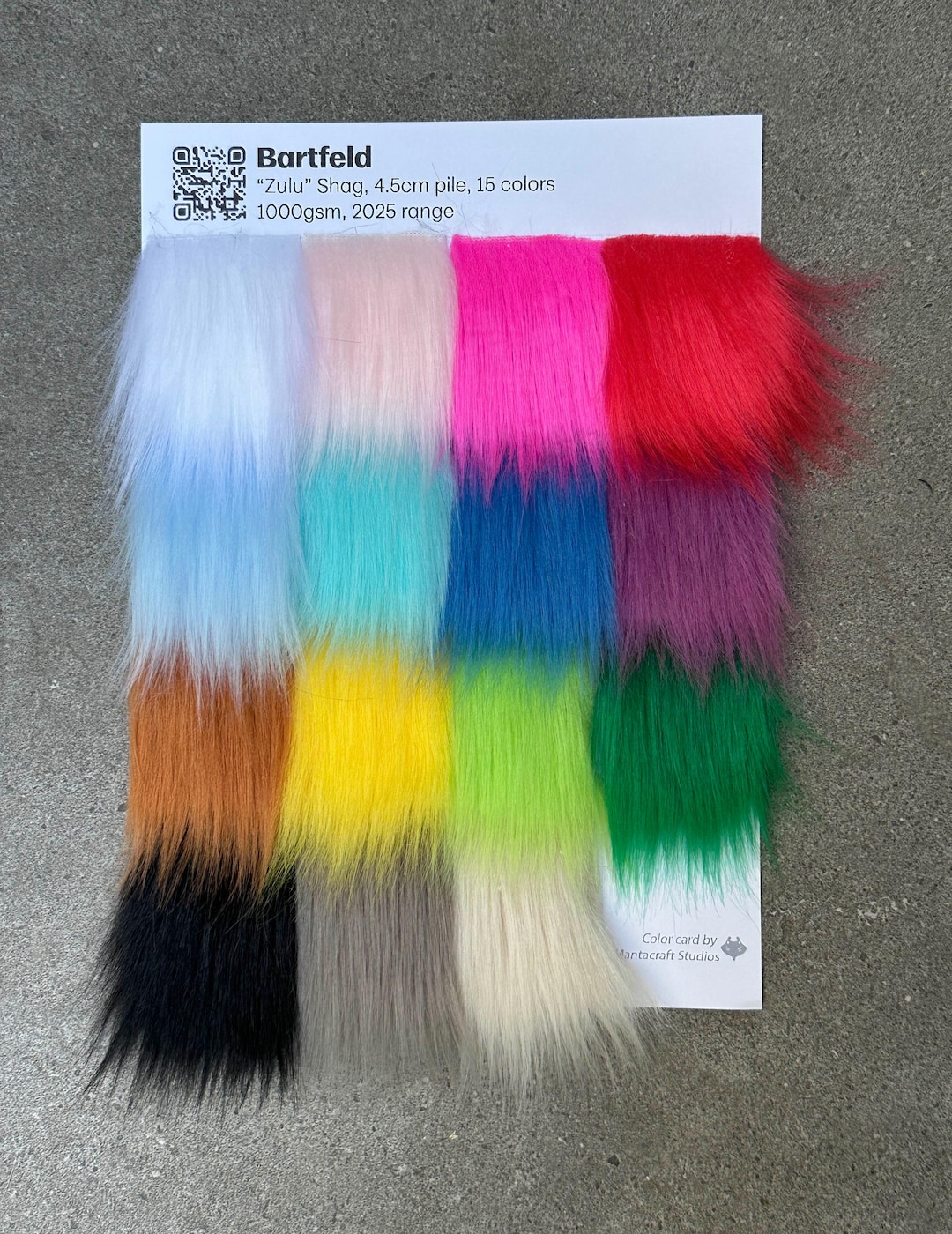 Bartfeld Faux Fur Sample Swatch Card - Etsy