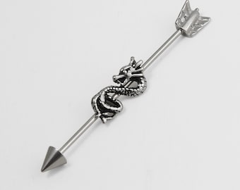 Dragon Industrial Barbell Snake Serpent Industrial Bar Heartbeat