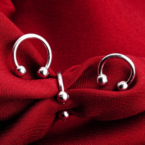 16g 925 sterling silver horseshoe nose ring, Silver septum ring ,8mm 10mm 12mm, Daith Earring/Tragus Earring/Cartilage Hoop