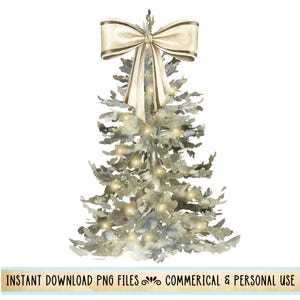Watercolor Christmas Tree PNG Clipart | Instant Download | Commercial & Personal Use | Holiday Digital Art