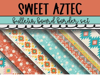 Bulletin Board Set, Aztec Classroom Decor, Cute Classroom Decor, Instant Download, Homeschool Resources