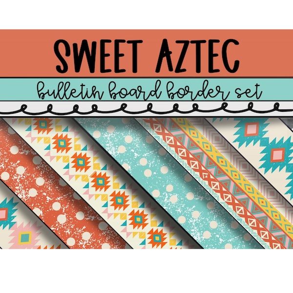 Bulletin Board Set, Aztec Classroom Decor, Cute Classroom Decor, Instant Download, Homeschool Resources