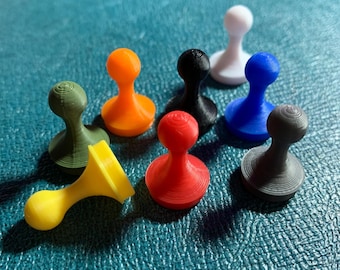 Replacement Board Game Pawns - Set of 4 or 8 - Classic Style Plastic Pawns, New