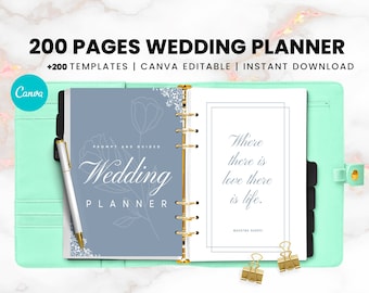 Wedding Planner 200 Canva Templates