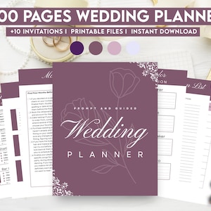 Lavender Wedding Planner, Wedding invitations, Wedding Printable
