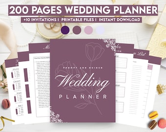 Lavender Wedding Planner, Wedding invitations, Wedding Printable