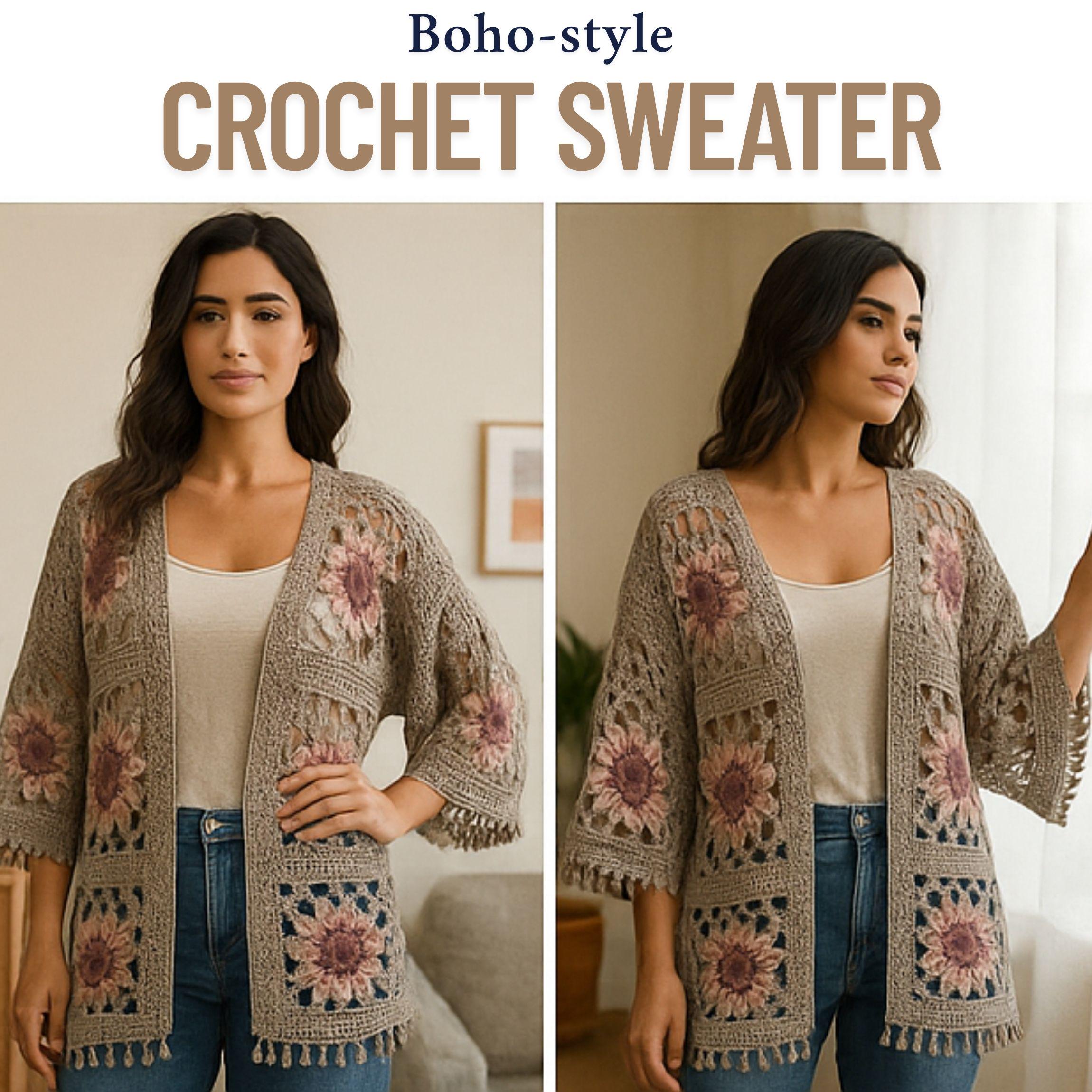 トップス acka flower lace cardigan CMajorHan Women's Cotton Casual Floral Lace Crochet 3/4