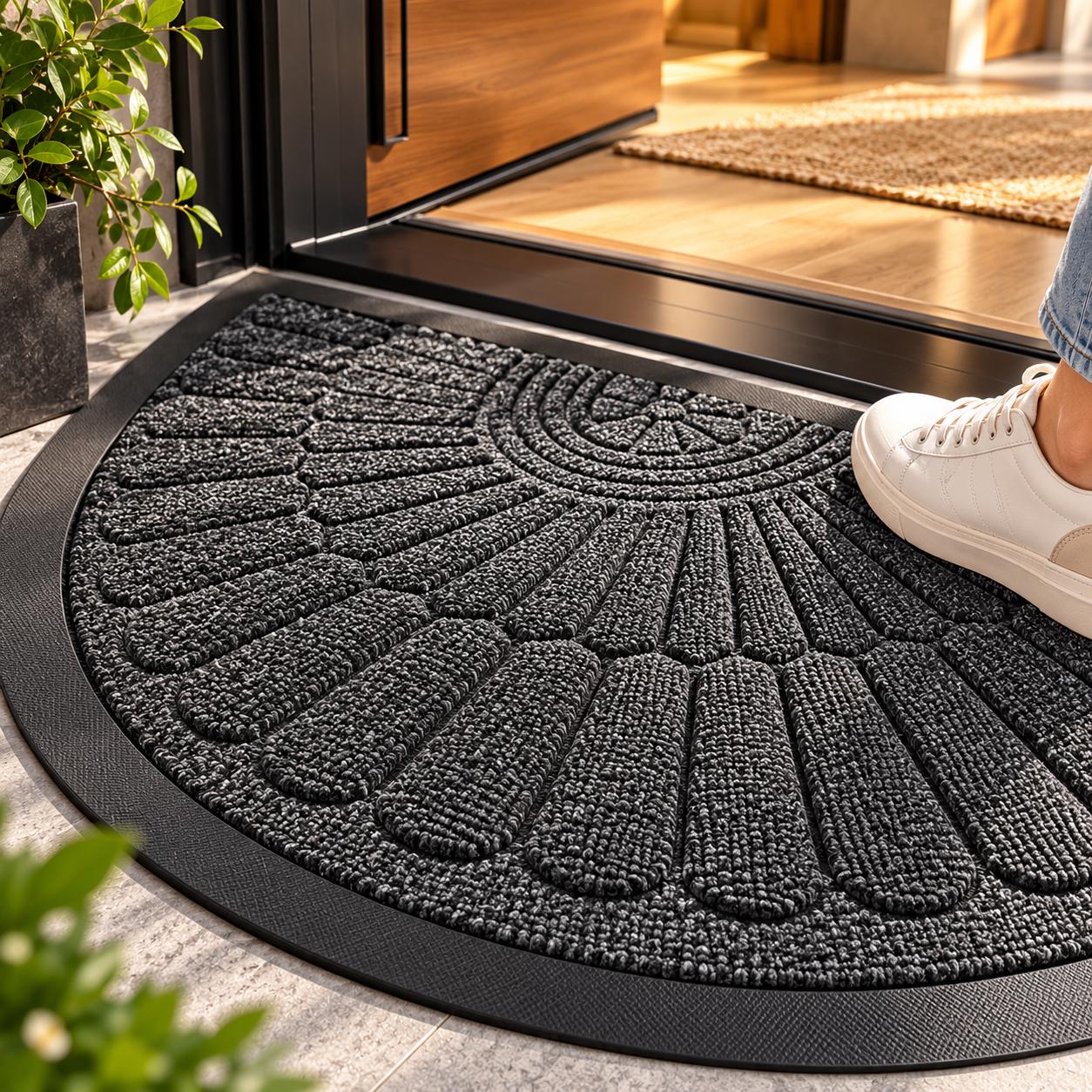 Half circle rug