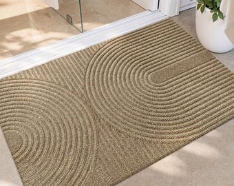 3D Geometric Doormat, Indoor Outdoor Entrance Mat, Dirt Trapping Non Slip Rug