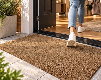 Dirt Trapper Doormat, Indoor Outdoor Front Door Mat, Non Slip Entrance Rug, Dust Resistant Doorway Mat, Heavy Duty Home Entryway Floor Mat