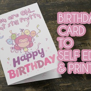 Modèle de carte imprimable joyeux anniversaire pour épouse, mère, grand-mère ou belle-mère bien-aimée. Modifiez-le facilement avec Canva.