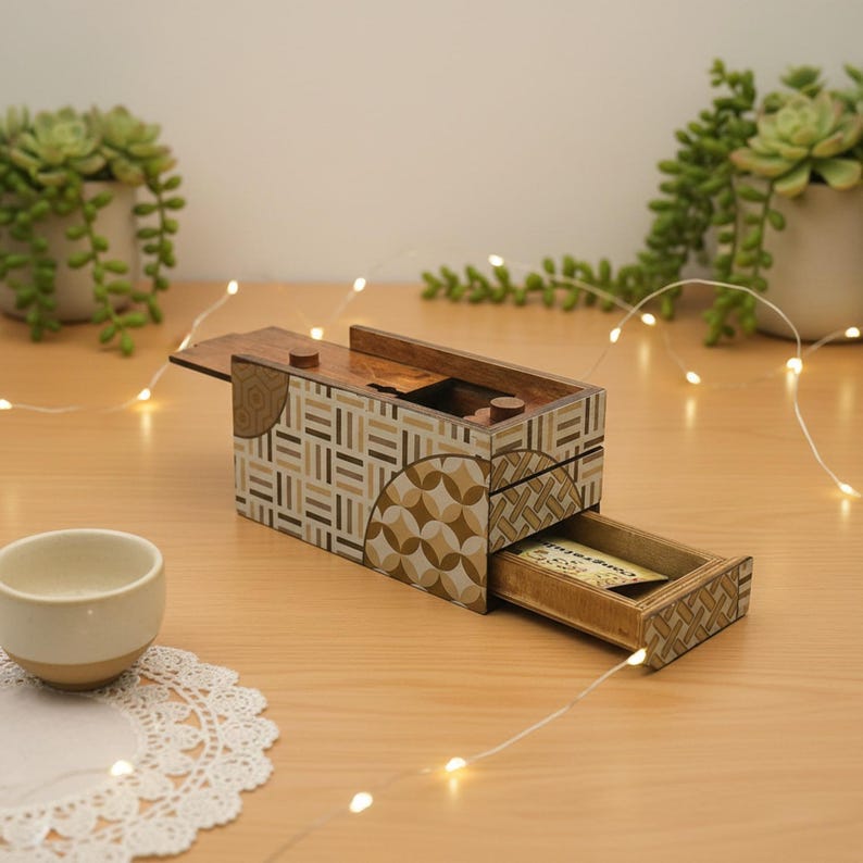Enigma Decode Puzzle Box - Money Gift Giving Secret Box image 8