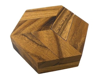 Hexagon - Brain Teaser Wooden Puzzle