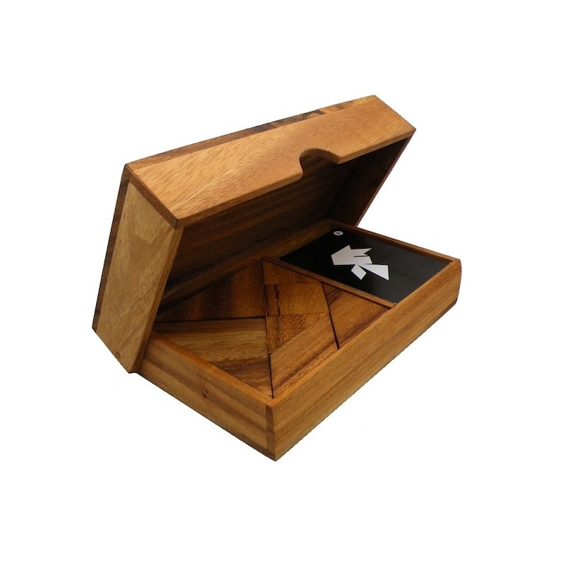 Logic Tangram Set (of 2) With Play Options Wooden Puzzle Game - Etsy