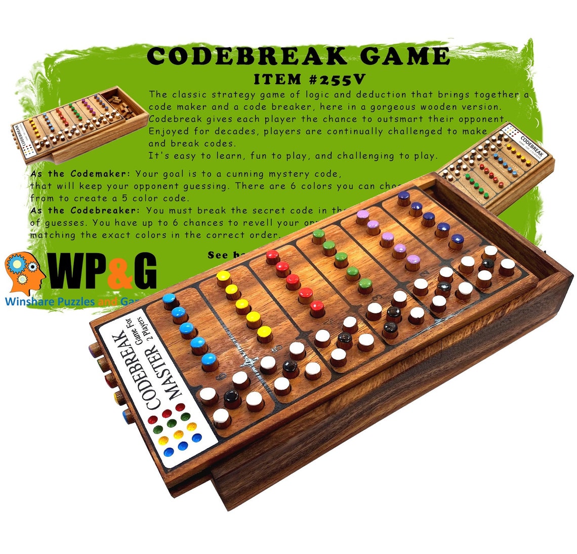 Codebreak Master Wooden Brain Teaser Game - Etsy
