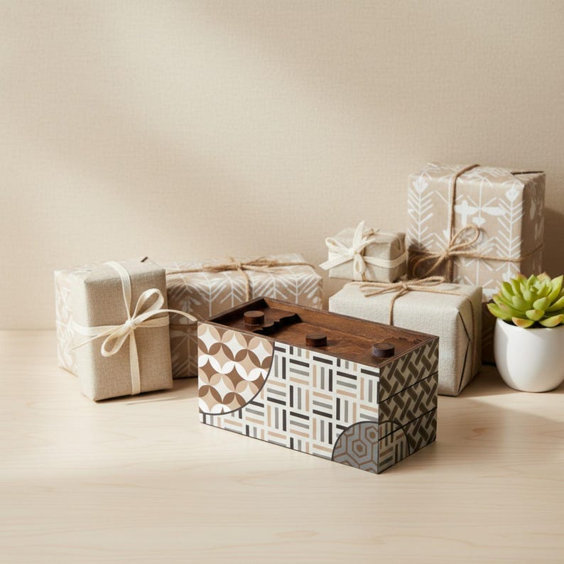 Enigma Decode Puzzle Box - Money Gift Giving Secret Box image 7