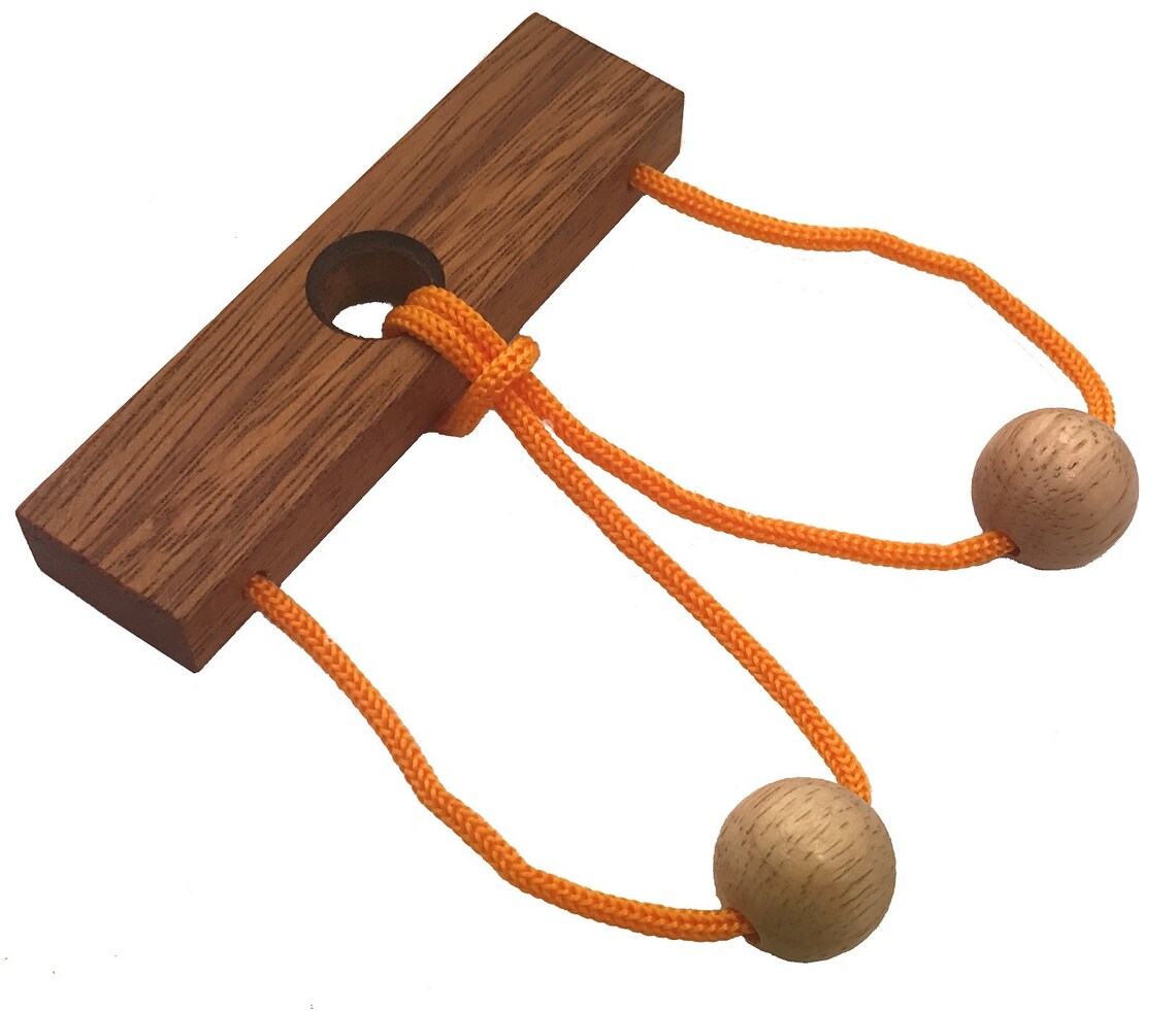 Two Lovers String Brain Teaser Wood Puzzle Etsy