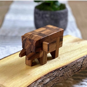 Elephant Kumiki Large - 3D Brain Teaser Wooden Puzzle