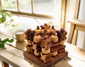 Tic-Tac-Toe 3D - Strategy Wooden Game