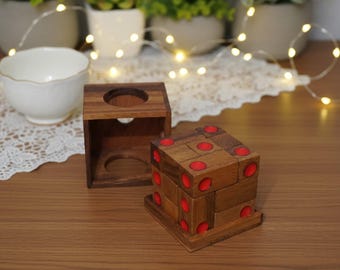 Dice Cube - 3D Wooden Brain Teaser Puzzle