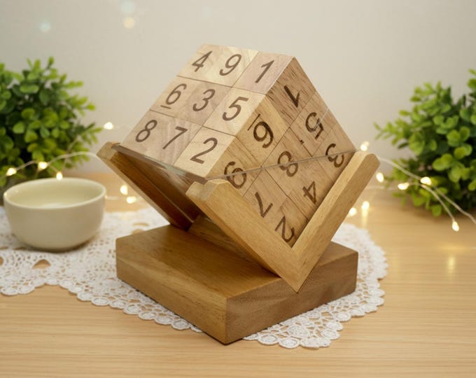 3D Wooden SUDOKU Cube Puzzle / Game