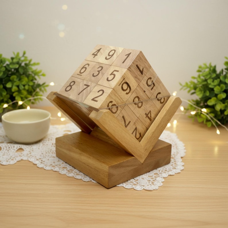 3D Wooden SUDOKU Cube Puzzle / Game zdjęcie 1