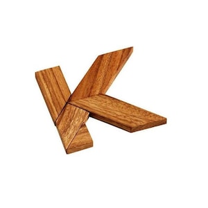 K Letter Puzzle - Wooden Brain Teaser