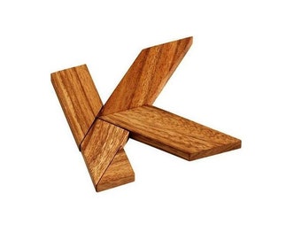 K Letter Puzzle - Wooden Brain Teaser