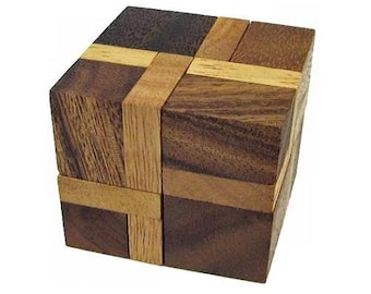 Inverse Cube Brain Teaser Wooden Puzzle