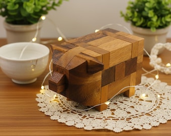 Pig Kumiki - 3D Brain Teaser Wooden Puzzle